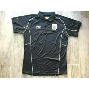 BURRDA SPORT Men's Black Athletic Polo SADD SPORTS CLUB Qatar Large NEW Shirt L